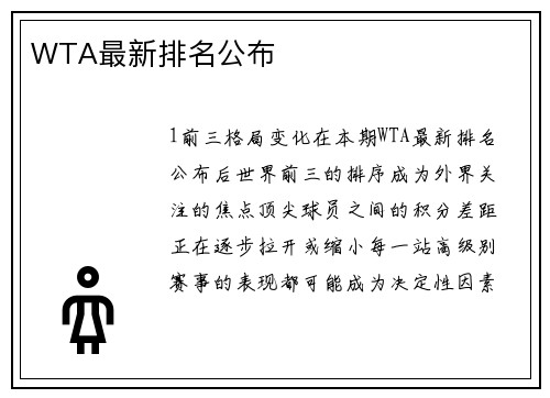 WTA最新排名公布